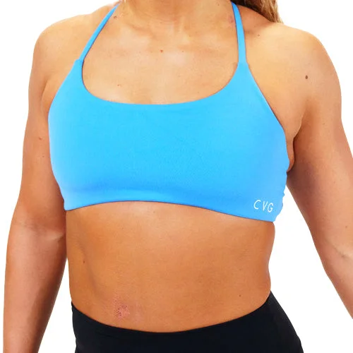 Yellow Bamboo Sports Bra for Nature -Breezy Bra | Blue