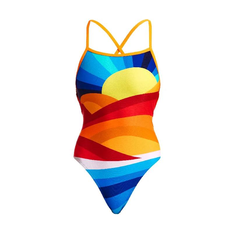 swimwear lightweight feel -Lost Landing | Ladies Strapped In One Piece