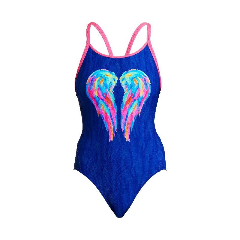 swimwear outdoor playtime -Icarus Wings | Ladies Diamond Back One Piece