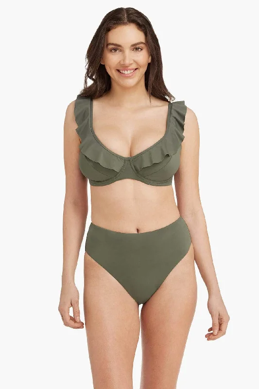 Cute Sports Bra for Teens -Eco F Cup  U/Wire Bra  Khaki