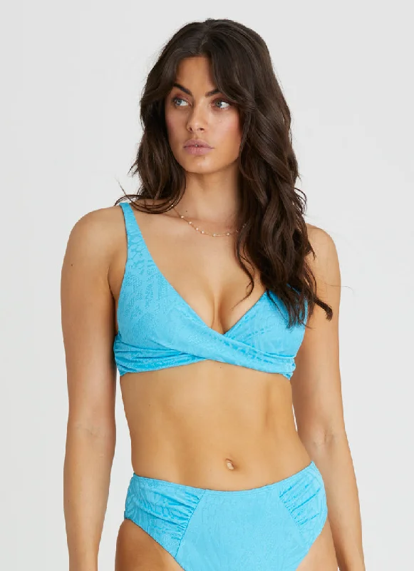 swimwear stretch straps -Lapis Tahlia Top