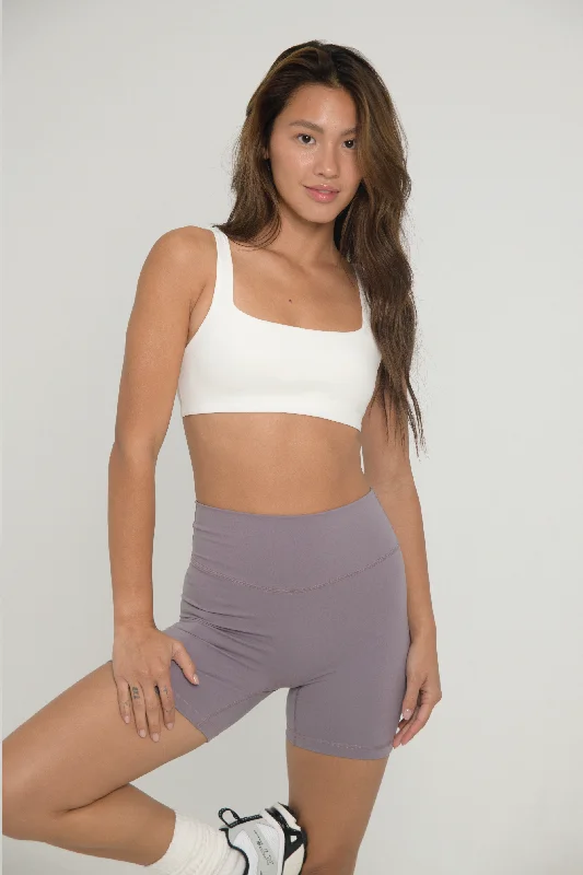 Padded Sports Bra for Yoga -Square Bra  - Cloud