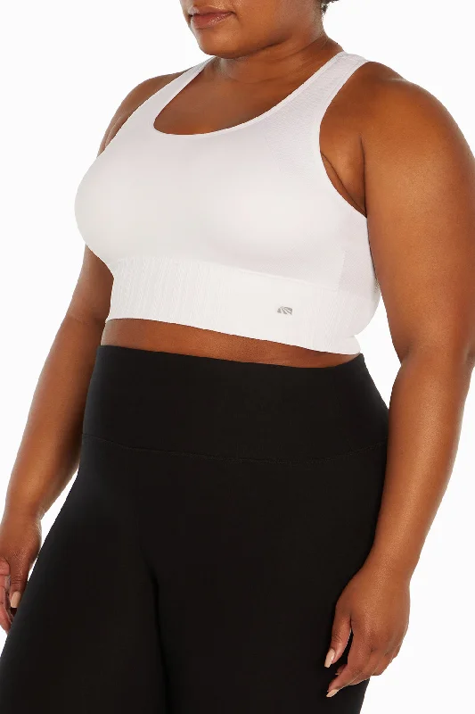 Reflective Floral Sports Bra for Safety -Cathy Seamless Sports Bra (Plus Size)