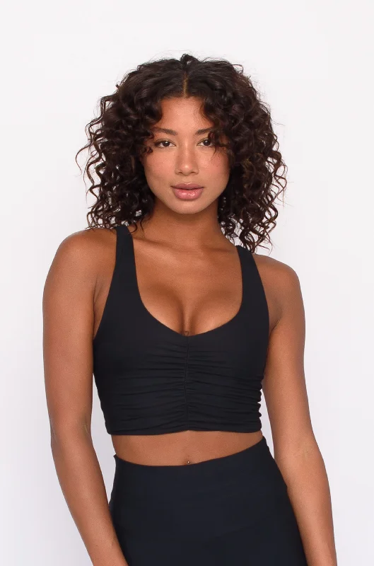 White Quick Dry Sports Bra for Fast -Winnie Sports Bra - Black