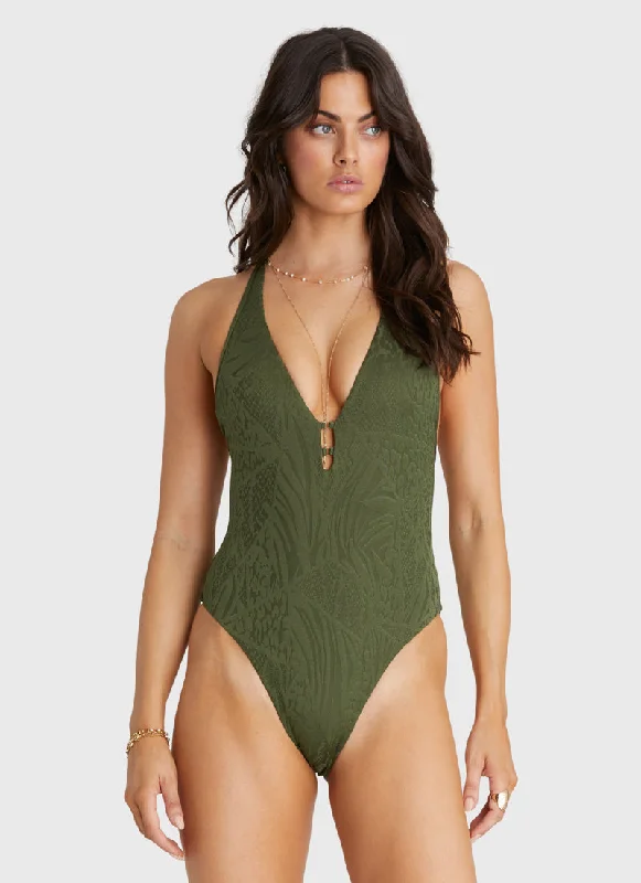 swimwear team activities -Olive Sienna One Piece (SAMPLE)