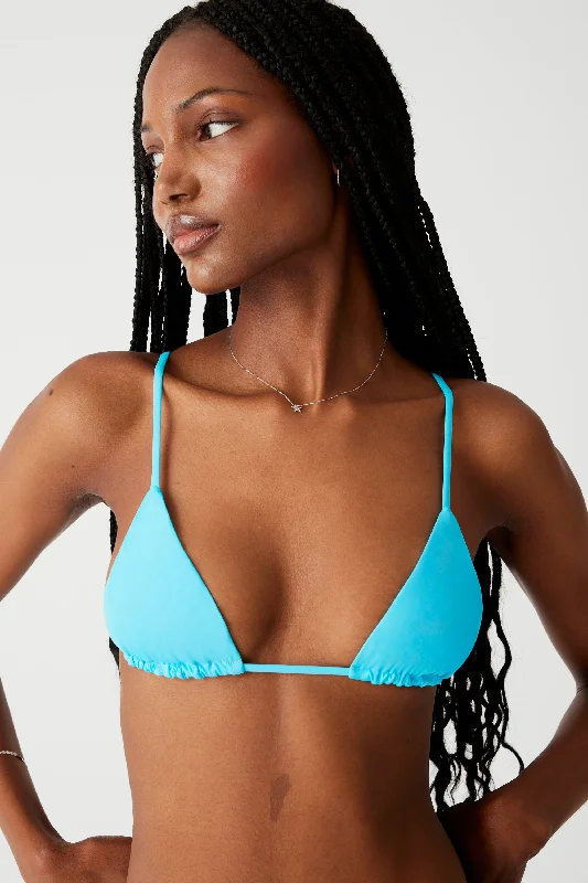 swimwear team workouts -Lumia Triangle Bikini Top - Morning Blue