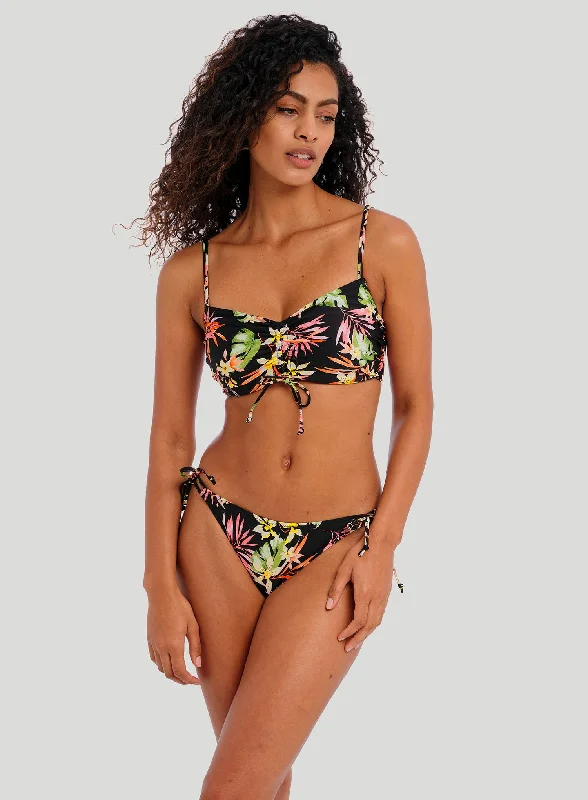 Strappy Yellow Sports Bra for Design -Freya Swimwear: Savanna Sunset Underwired Bralette Bikini Top Multi