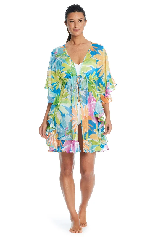 swimwear athletic style -Bleu Rod Beattie Spring It On Ruffle Caftan