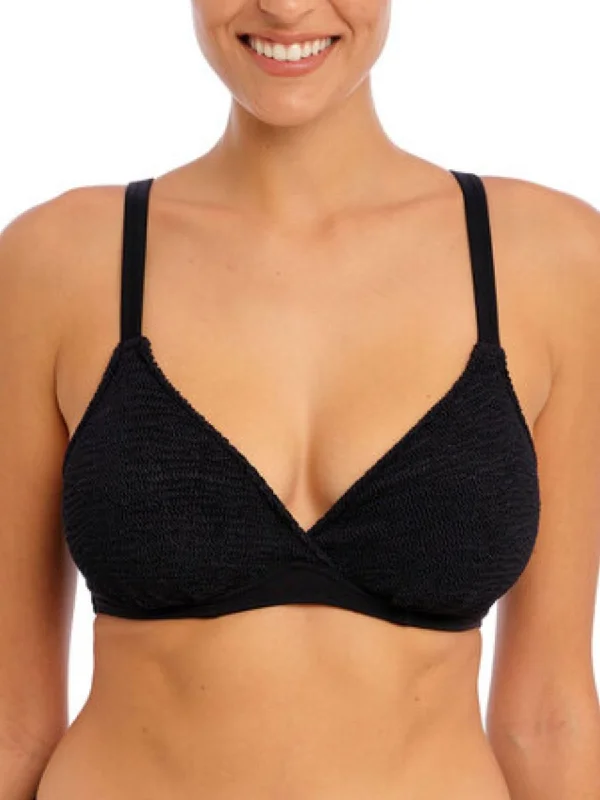 swimwear swim lovers -Ibiza Waves Plunge Bikini Top - Black