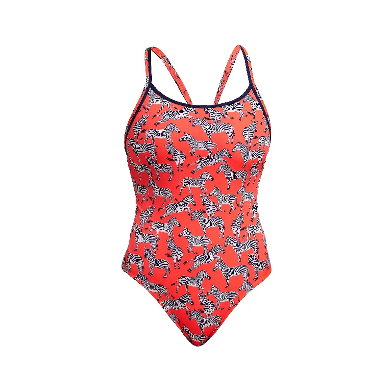 swimwear soft material -Hot To Trot | Ladies Diamond Back One Piece