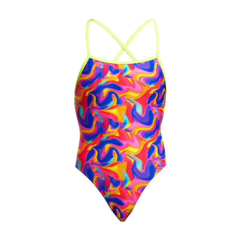 swimwear max flexibility -Summer Swirl | Ladies Strapped In One Piece