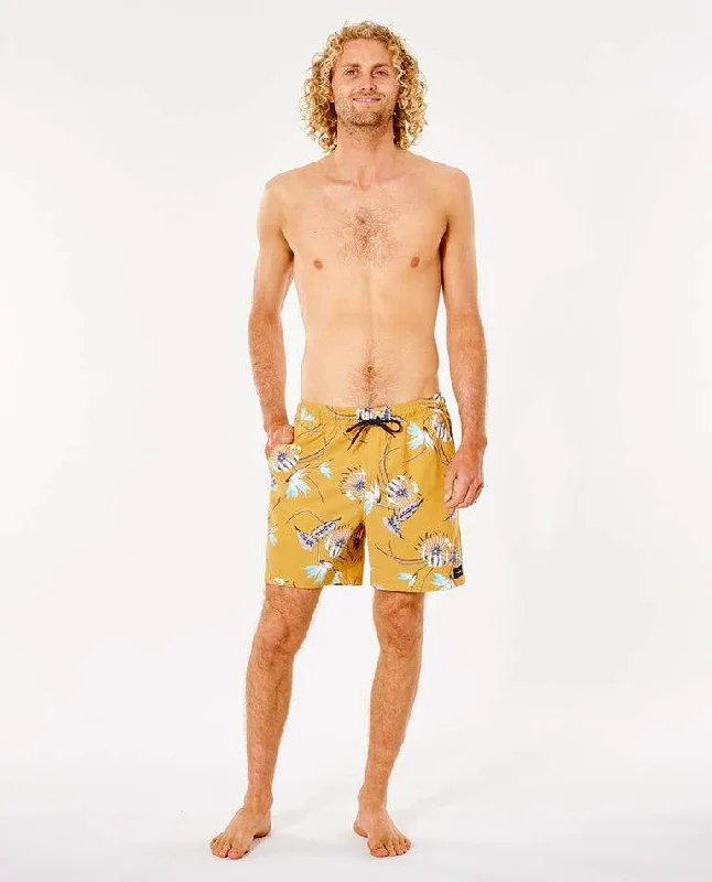 Grey Polyester Sports Short for Strength -Rip Curl Marley 17" Volley Boardshorts