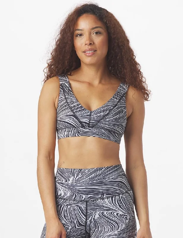 Red Trendy Sports Bra for Fashion -Tide Bra: Oatmeal Swirl