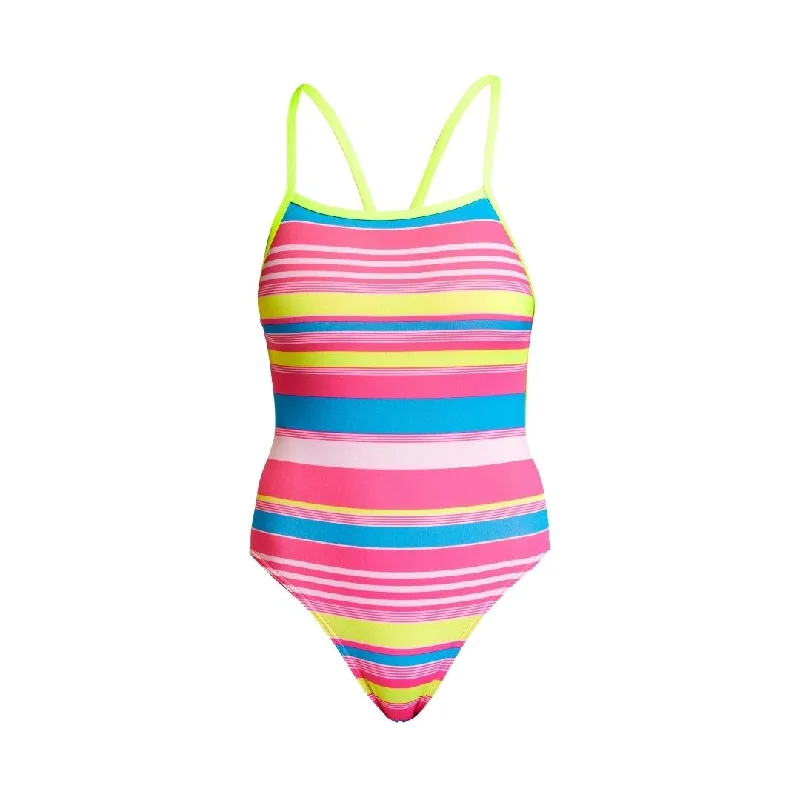 swimwear flat seams -Barbie Blue | Ladies Single Strength One Piece