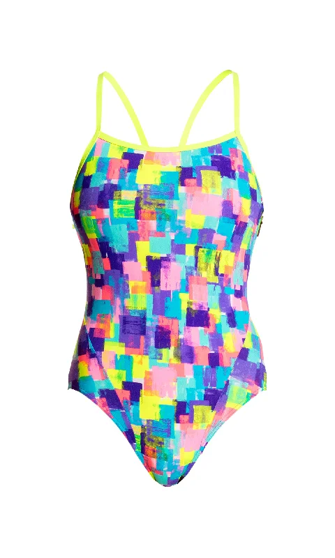 swimwear bold colors -MADAM MONET | LADIES SINGLE STRAP ONE PIECE