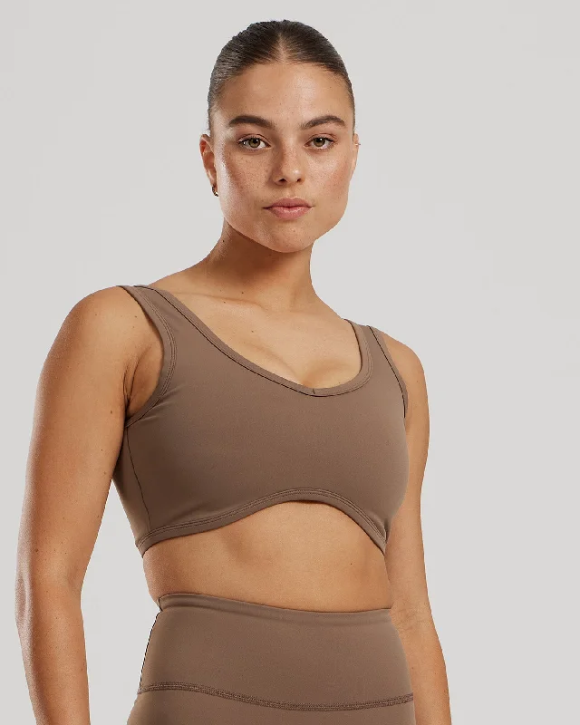 Red Pastel Sports Bra for Soft Look -Essential Contour Bra | Caribou