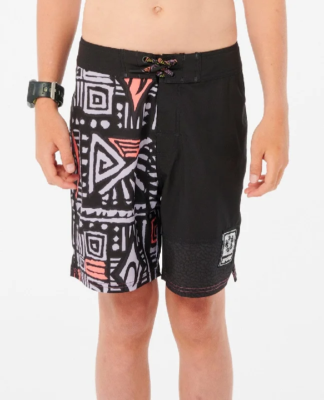 Purple Reflective Sports Short for Glow -Rip Curl Mirage Nocturnals Youth Boardshorts