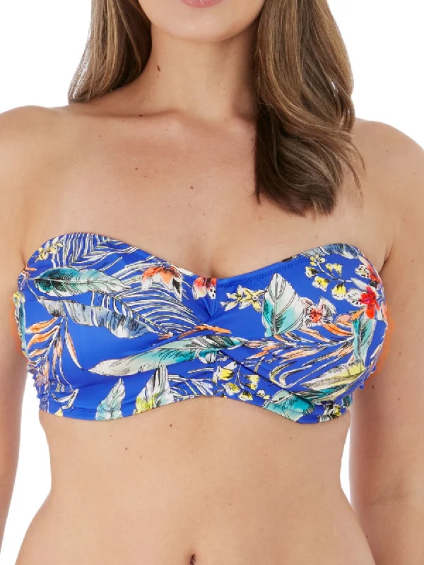 swimwear rugged beaches -Burano Twist Bandeau Bikini Top - Pacific