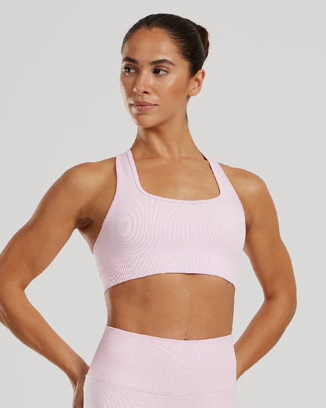 Red Sweat Resistant Sports Bra for Dry -Motion Seamless Racer Back Bra | Quartz