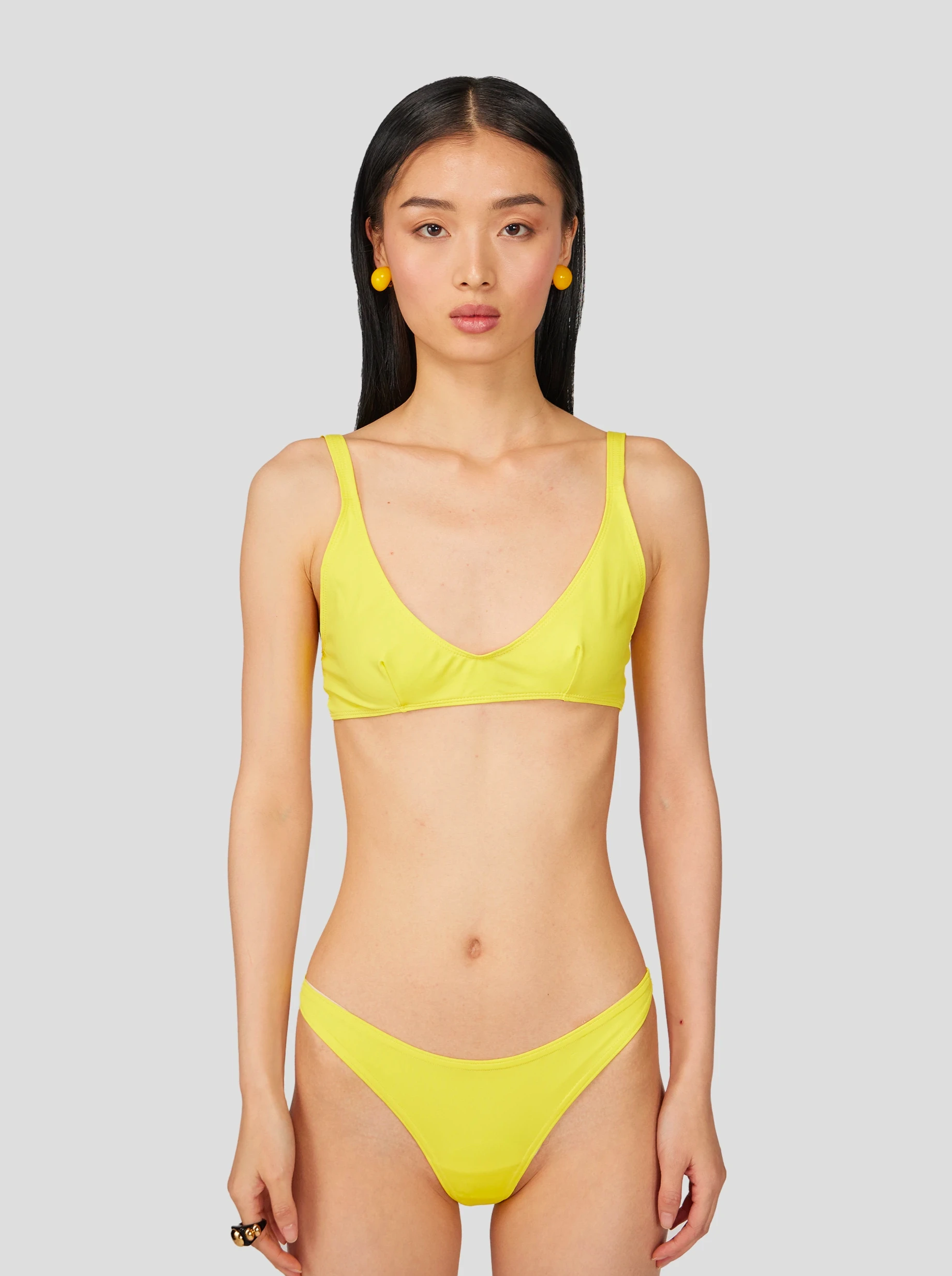 Strappy Pink Sports Bra for Design -Gala Bra Swimsuit in Yellow Arnica