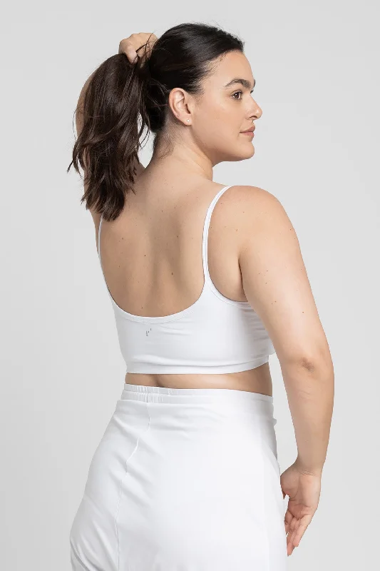 Pull-On Blue Sports Bra for Simplicity -Organic Cotton Low Back Bra