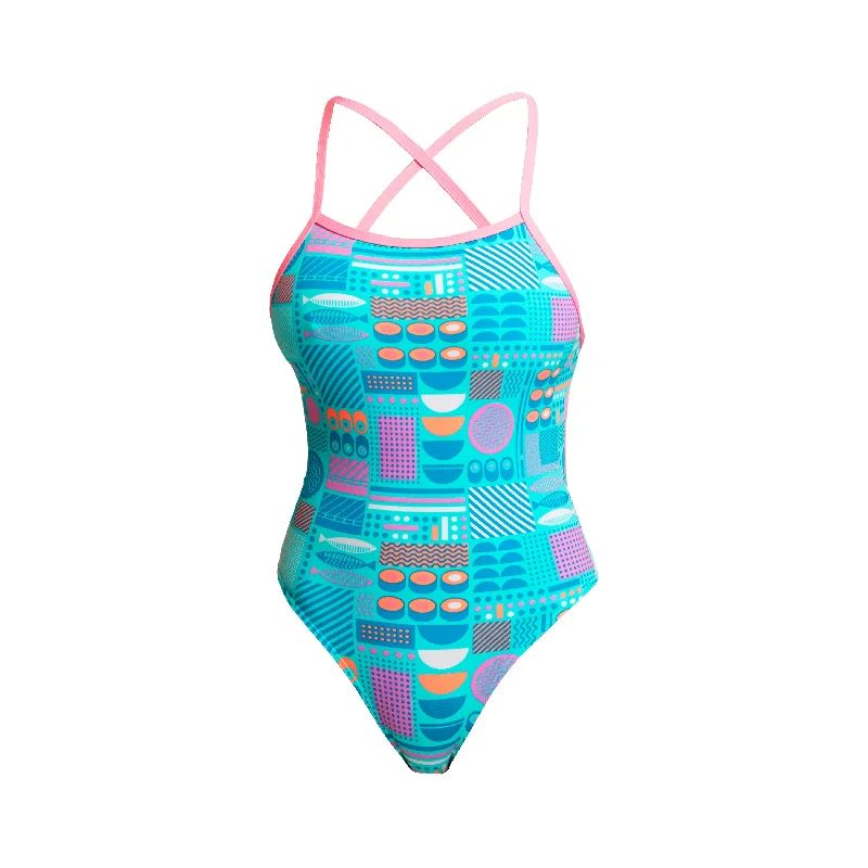 swimwear team events -Sushi Smooshy | Ladies Tie Me Tight One Piece