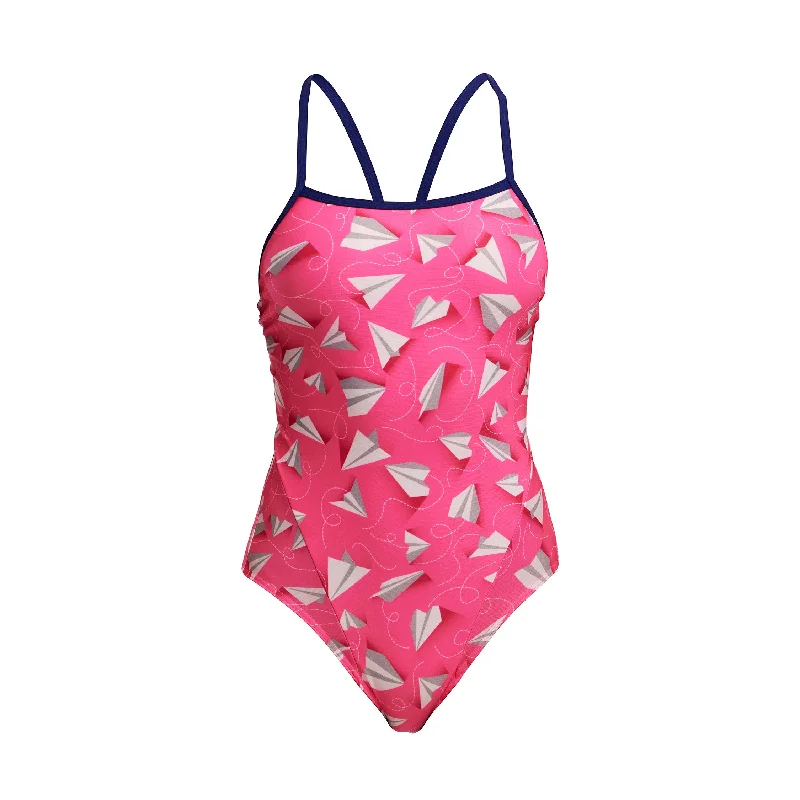 swimwear fitness swimming -Paper Pink | Ladies Single Strap One Piece