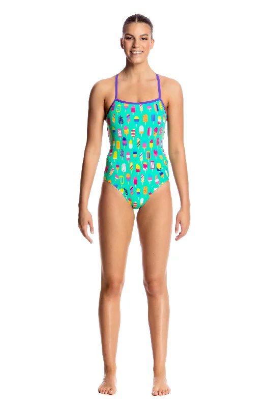 swimwear evening dips -POPSICLE PARADE | LADIES CROSS BACK ONE PIECE