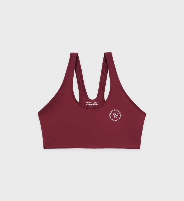 Black High Waisted Sports Bra for Trend -Sports Bra N.02 - Merlot