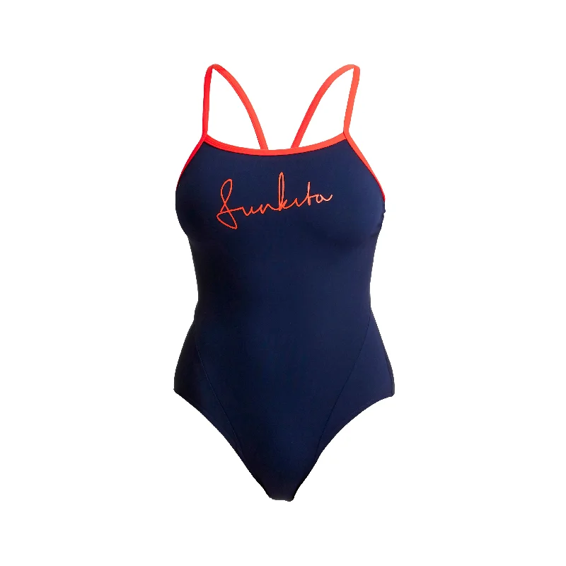 swimwear airy feel -Ocean Fire | Ladies Single Strap One Piece