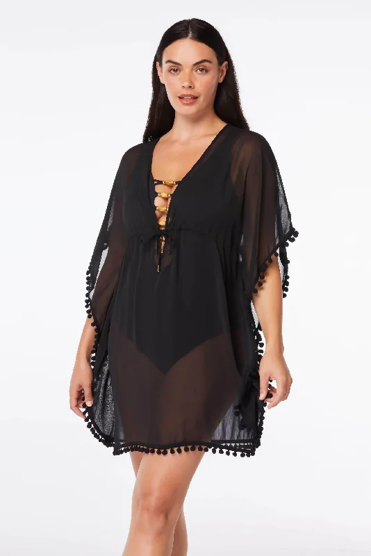 swimwear loose design -Bleu Rod Beattie Gypset Black Caftan