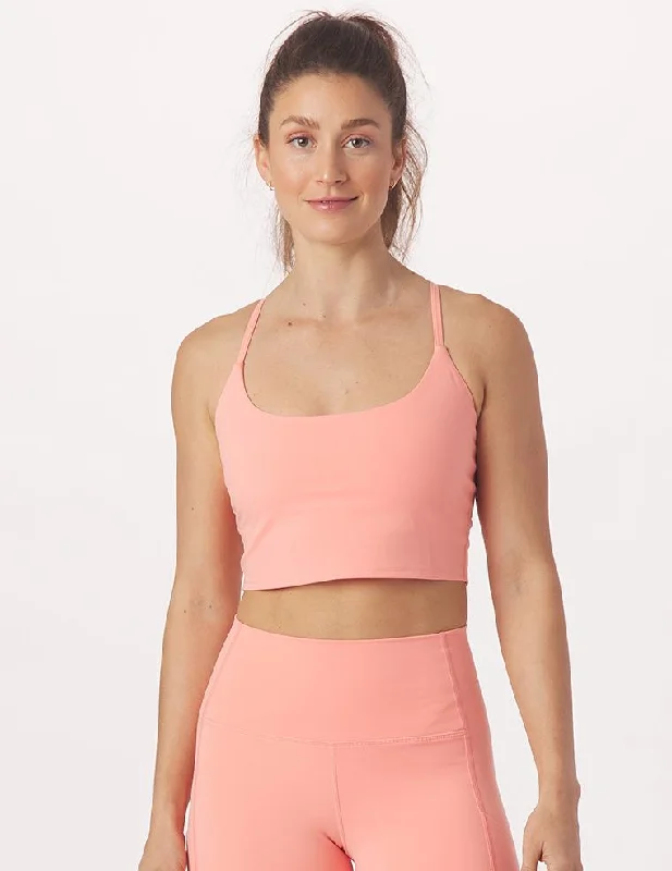 Grey Quick Dry Sports Bra for Speed -Pure Bra: Sherbert