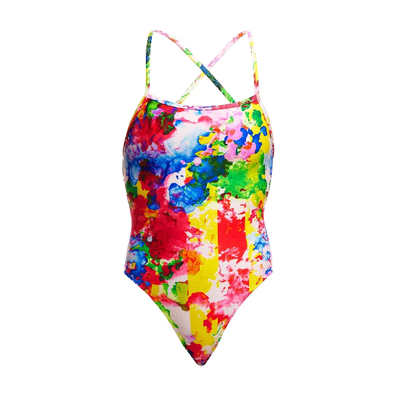 swimwear fast drying -Ink Jet | Ladies Strapped In One Piece