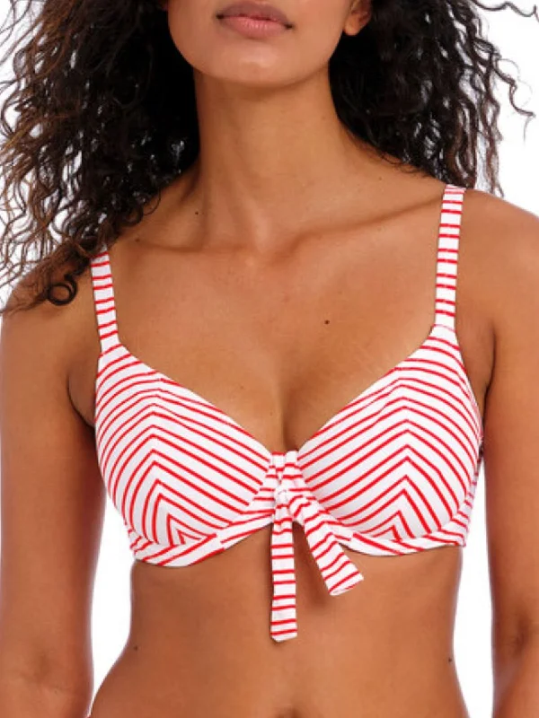 swimwear chilly days -New Shores Plunge Bikini Top - Chilli