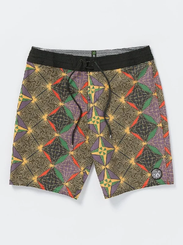 Grey Eco-Friendly Sports Short for Earth -Volcom Interwebz Stoney 19" Boardshorts