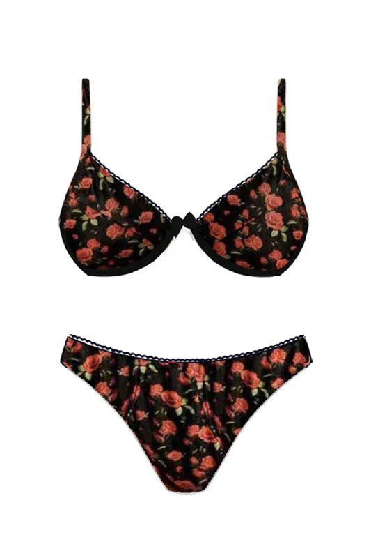 swimwear triathlon -La Dolce Vita Bikini Bottom Rose Black/Red