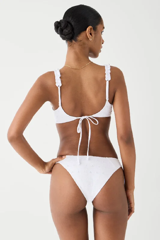 swimwear cool days -Dove Classic Eyelet Bikini Bottom - Angel