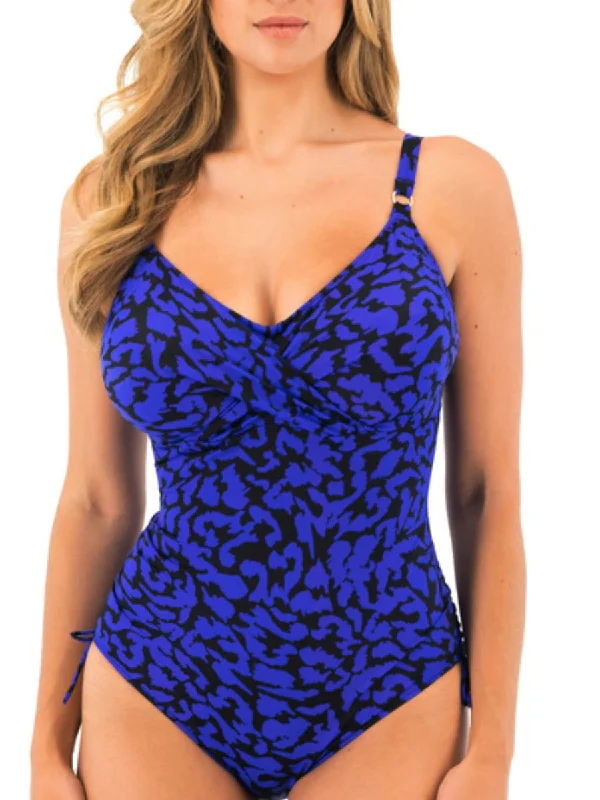 swimwear daily workouts -Hope Bay Adjustable Leg Swimsuit - Ultramarine