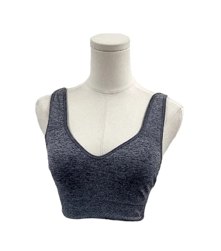 Removable Pad Sports Bra for Flexibility -Puma Women's Sport Bra Gray S