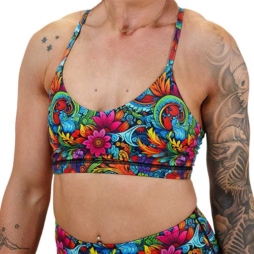 Purple Camo Sports Bra for Blend -Move Free Bra | Flourish