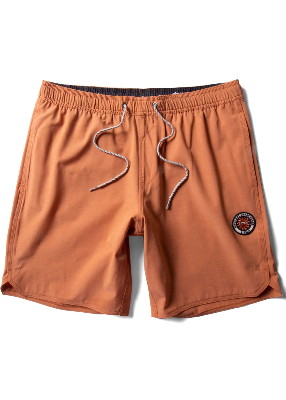 Red Loose Fit Sports Short for Flow -Vissla Solid Sets 17.5" Ecolastic Boardshorts