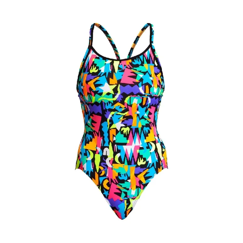 swimwear slim look -Paper Cut | Ladies Diamond Back One Piece