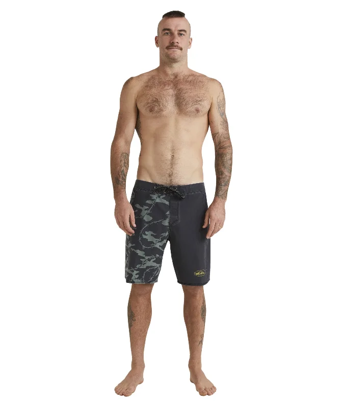 Orange Elastic Waist Sports Short for Ease -Quiksilver Surfsilk Mikey Arch 19" Boardshorts