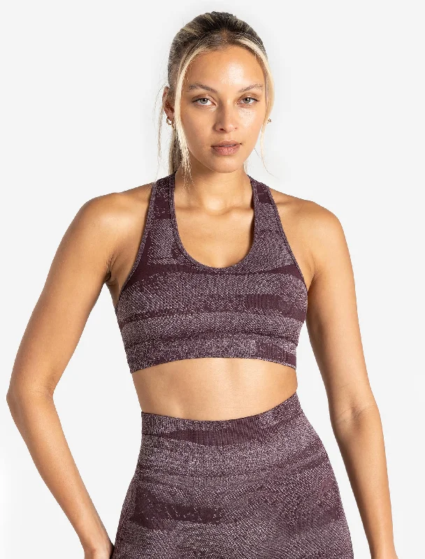 Purple Blue Sports Bra for Cool -Boost Seamless Sports Bra - Cherry