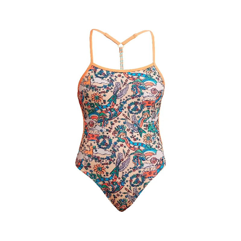 swimwear deep compartments -Free Love | Ladies Twisted One Piece