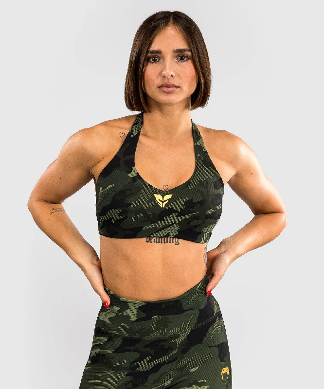 Green Firm Sports Bra for Hold -Venum x Sophia Rose Women's Sports Bra - Forest Camo