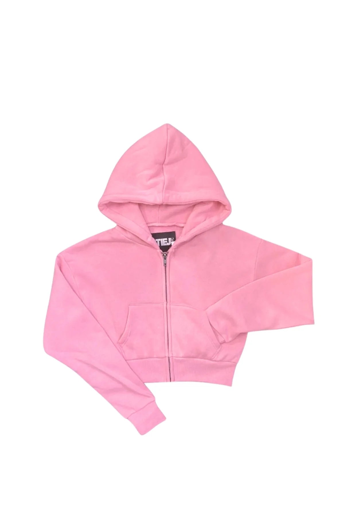 Purple High Performance Sports Top for Training -Cotton Candy Dylan Zip Crop Hoody