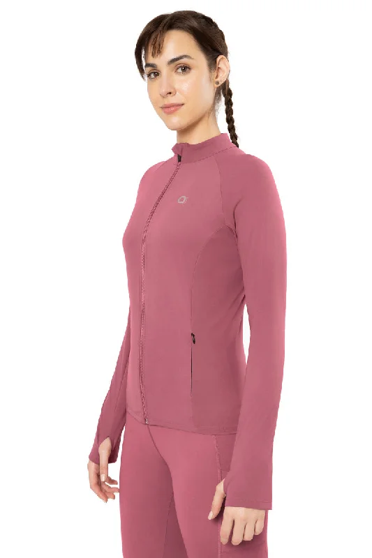 Blue Thin Strap Sports Top for Thin -Energize Performance Full Sleeve Active Jacket - Heather Rose