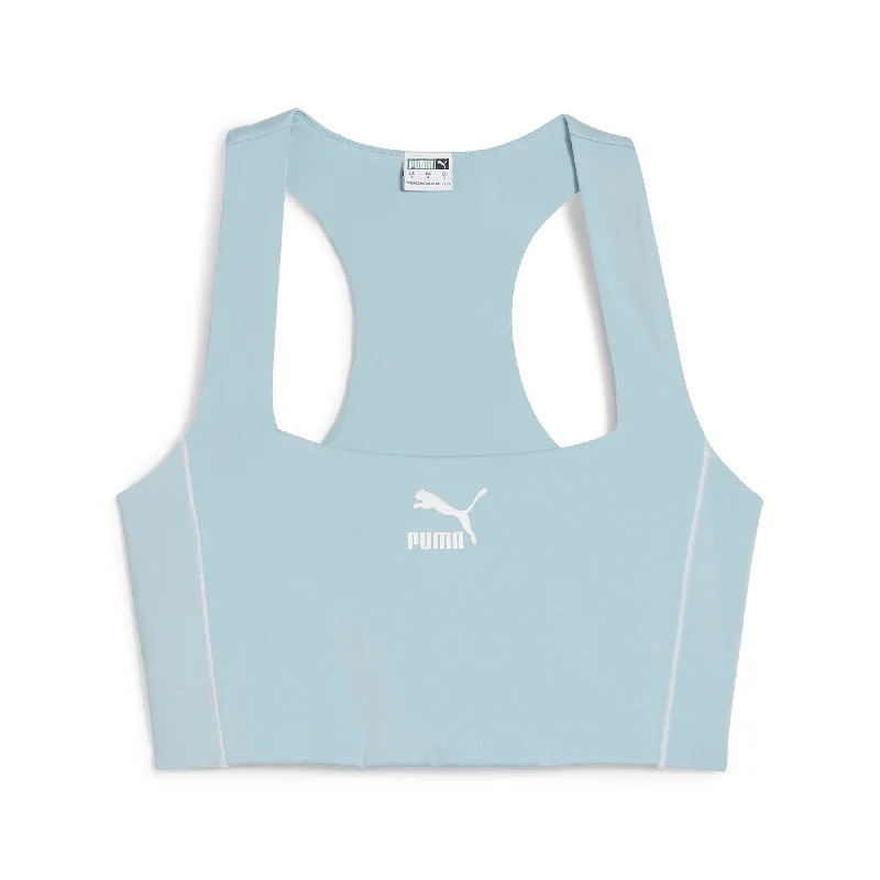 Pink Flowy Sports Top for Casual -PUMA Women's T7 Crop Top