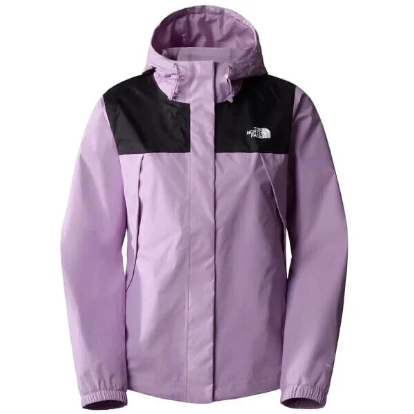 Yellow Nylon Sports Top for Durability -The North Face Antora NF0A7QEUP5B Womens Lilac Black Long Sleeve Jacket S NCL218